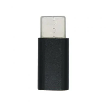 Aisens Mini Adaptador USB-C Macho a Micro-USB Hembra 2.0 Negro